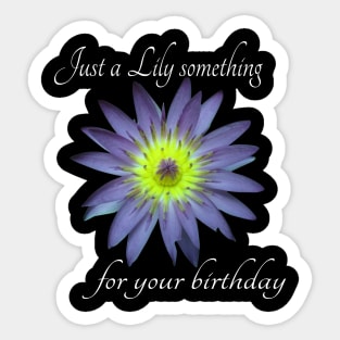 Birthday Card Water Lily Sticker